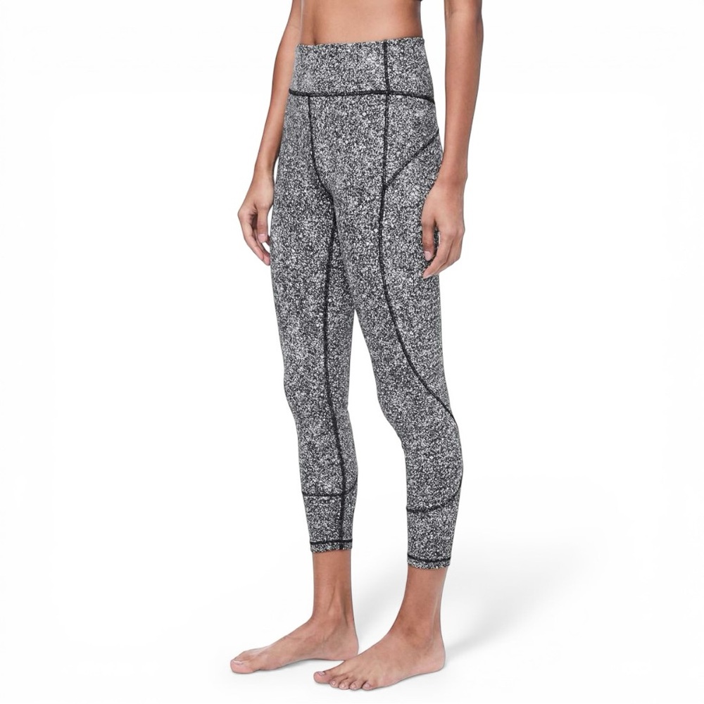 Lululemon In Movement Tight 25” Everlux Diffuse Starlight Black Size 10